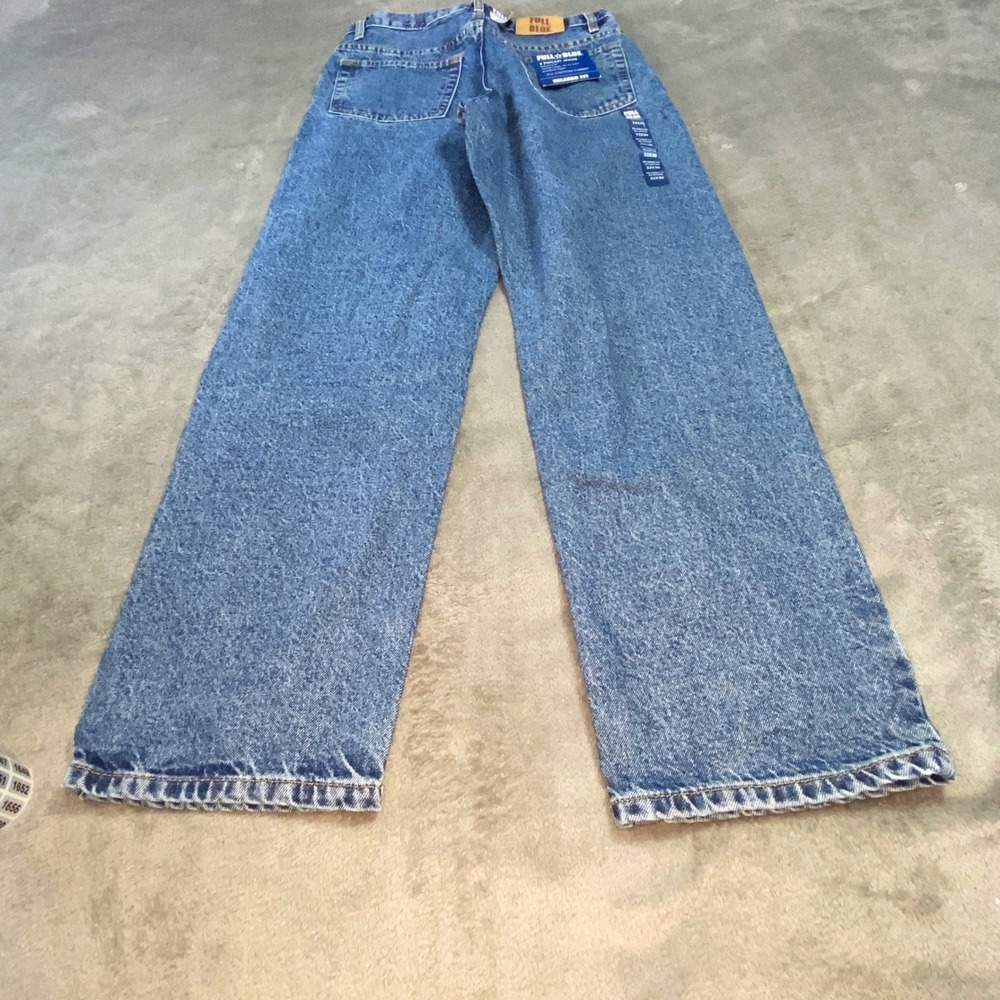 Full Blue Relaxed Fit Jeans Mens 32x30 Blue Cotton Straight Leg Denim 90203 NWT